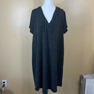 Torrid Size 2 Gray V-Neck Hoodie Sweater Dress